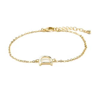 Luxenter Armband mit 18-karätiger Gelbgold-Oberfläche – Alphabet