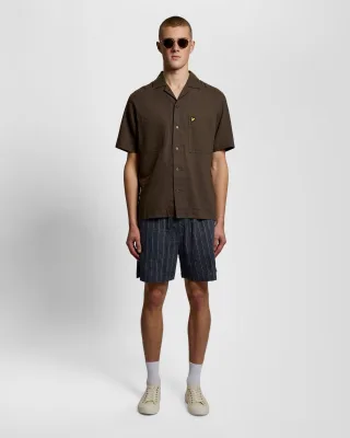 Leinenmischung Streifen Shorts