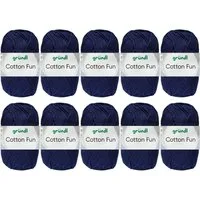 Gründl 10x50 Gramm Gründl Cotton Fun (von einer Farbe) Farbauswahl Häkelwolle
