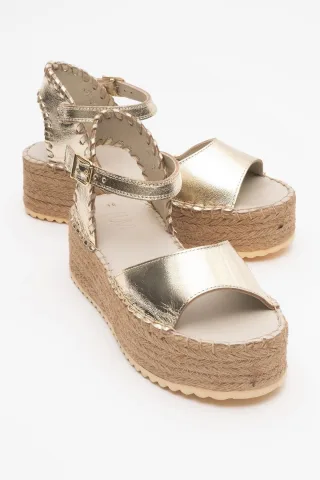 Serez Leder Plateau-Espadrilles Sandale (Damen)