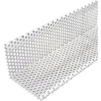 Fassadenprofile Sockelleiste, L: 100 cm, H: 8 cm, Kiesfangleiste Alu, Kiesleiste Materialstärke 1,0mm 100cm, 1-St., Lochblech Aluminium, Abschlussleiste für Terrasse und Balkon geeignet