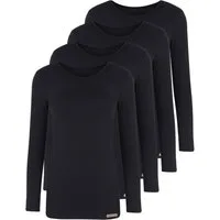 comazo Unterziehshirt 4er Pack Damen Langarm Shirt 2764 (Spar-Set, 4-St) Vegan