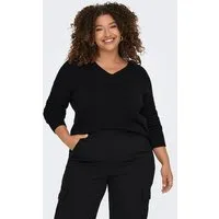 ONLY CARMAKOMA V-Ausschnitt-Pullover CARMARGARETA LS PULLOVER KNT NOOS Viskosemischung, regular fit