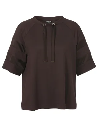 VIA APPIA DUE - Sweatshirt Rundhals 1/2 Arm mahagoni - Gr. - 46