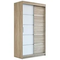 A&J MöbelLand GmbH Schiebetürenschrank PARIS 2-türig Schrank (TOP ANGEBOT! Geräumiger Schrank mit viel Stauraum:6 Regalen und 1 Kleiderstange – -ideal zur Aufbewahrung von Kleidung und Accessoires. TOP PRODUKT! Farbe und Größe (120 cm, 160 cm, 180 cm