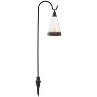 STAR TRADING LED Solarleuchte LED Solar Laterne 3in1 Laterne/Windlicht/Erdspieß H: 70cm Lichtsensor, LED Classic, amber