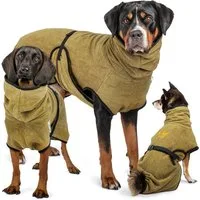 Rudelkönig Hundebademantel aus 100% Baumwolle, Saugstarker Hundebademantel, Hunde Bademantel, Kuscheliges Hundehandtuch