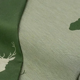 Jacquard "Hirsch", trachtengrün/natur