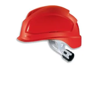 uvex Schutzhelm pheos E-S-WR ohne Lüftung für Elektrikbereich - mit Drehradsystem - gekürztem Schirm rot 52 cm - 61 cm - 9770331