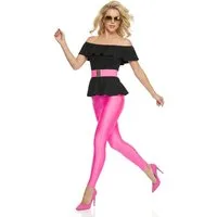 JADEO Kostüm 80er Retrokostüm für Damen pink-schwarz