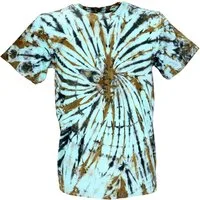 Guru-Shop T-Shirt Batik T Shirt, Herren Kurzarm Tie Dye Shirt -.. Handarbeit, Hippie, Festival, Goa Style, alternative Bekleidung