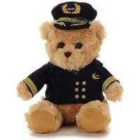 Euro Souvenirs Kuscheltier Teddybär, Pilotenoutfit, Pilotbär, Kuschelbär, Geschenke (1-St), Plüsch, Berufebären, Sammelfigur, Plüschfigur