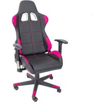 TPFLiving Bürostuhl Fire mit Lendenkissen XL Racing Stuhl Gaming-Stuhl (aus hochwertigem Kunstleder), Drehstuhl Zockerstuhl, Belastbarkeit bis 150 kg - Pink