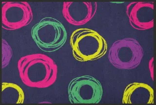 Fussmatte Kreise 4691 | Größe: 60 cm x 45 cm