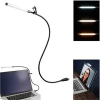 Hama USB LED Stab-Licht Leuchte Fotolicht To-Go Studio-Blitzgerät, (Touch-Sensor Clip Halterung Studio-Licht Lampe Selfie Notebook-Licht)