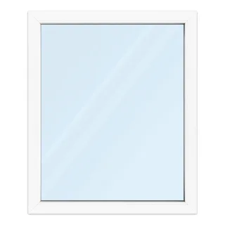 Fenster 100 x 120 cm, Kunststoff, Kömmerling 70 AD, Weiß, 1000 x 1200 mm, festverglast, individuell online konfigurieren