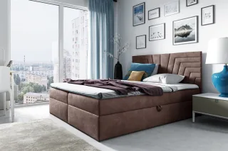 Boxspringbett Schlafzimmerbett 140x200cm LAZARO Nr.4 Altrosa inkl. Bettkasten