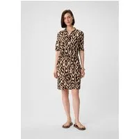 comma Minikleid Kleid Fließendes Crêpe-Kleid mit All-over-Print