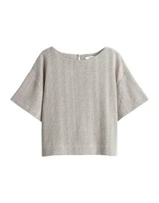 Opus - Sweatshirt mit dreidimensionaler Textur - Gauster blau - Gr. - 36