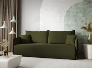 Sofa 2-Sitzer mit Schlaffunktion CALGARY Stoff Curio Grün