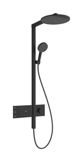 Hansgrohe Showerpipe Raindance Alive S 300 2jet EcoSmart mit Thermostat mattschwarz, 24596670 24596670