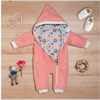 suebidou Fleeceoverall Wollfleece Overall mit Zwergenkapuze Wagenanzug Baby Overall