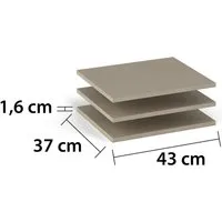 rauch Einlegeboden Zubehör für Schränke der Serie MINOSA Schranktiefe 41 cm, 2er-Set Breite 43 cm, Tiefe 37 cm