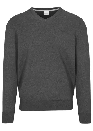 BASEFIELD - V Pullover graphite mel. - Gr. - XXL