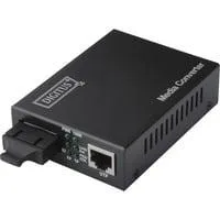 Fast Ethernet Medienkonverter RJ-45 auf SC-Duplex schwarz