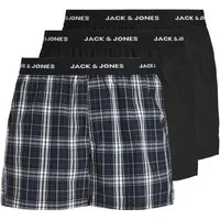 Jack & Jones PlusSize Boxershorts Jack&Jones Boxershorts 3er-Pack schwarz/kariert XXL (Spar-Pack, 3-St., 3er-Pack)