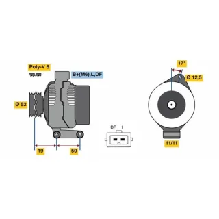 Bosch Lichtmaschine Ford Courier Fiesta Focus Puma 0986080230