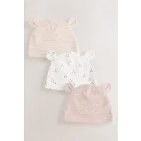 Next Beanie Baby Beaniemützen aus 100 % Baumwolle, 3er-Pack (3-St)
