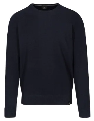 COMMANDER Finest Clothing - Rdh.-Pullover 1/1 Arm, uni dark navy - Gr. - XXL