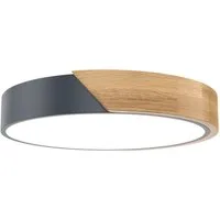 FIVMEN LED Deckenleuchte Deckenlampe Holz Deckenleuchte Deckenlampen Rund Lampen, Kaltweiß