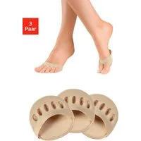 Vivance Zehlinge Zehentopper, Halbsocken (Packung, 3-Paar) mit Vorfußpolster für hohe Schuhe