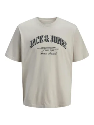 JACK&JONES - JJEDENVER GRAPHIC TEE SS O-NECK SN Moonbeam - Gr. - M