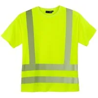 marc & mark Rundhalsshirt Marc & Mark Warnschutz T-Shirt Übergröße neongelb