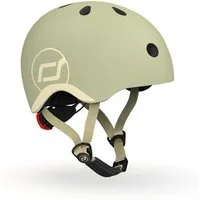 Scoot and Ride Kinderhelm Kinderhelm XXS-S Olive, grün - Schutzhelm, mit LED-Sicherheitslicht
