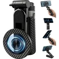 FELIXLEO Selfie-Stick Magnetisches Selfie Stativ 4-in-1 Bluetooth Fernbedienung Schwarz