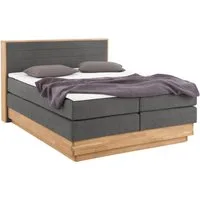 Home affaire Boxspringbett Cavan, Eiche, inkl. Bettkasten & Topper, verschiedene Härtegrade (auch H4)