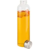 APS Trinkflasche, Glas, Deckel aus Edelstahl