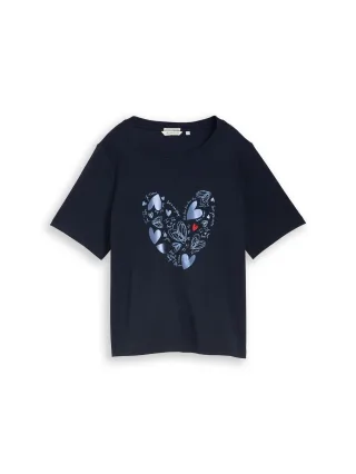 Tom Tailor - T-Shirt aus Baumwolle sky captain blue - Gr. - L