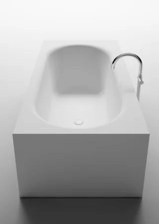 Riho freistehende Badewanne Madrid 180x86x54cm,weiß matt, B124001105 B124001105