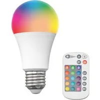 Northpoint LED-Leuchtmittel LED E27 RGB 2700K mit Infrarot Fernbedienung, 9W, 800lm
