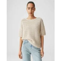 OPUS Strickpullover Pinse breath aus Grobstrick mit dezenter Struktur Lochstrickmuster, Casual – ideal für Alltag und moderne Looks