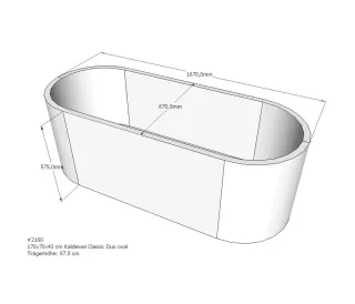 Neuesbad Wannenträger für Kaldewei Classic Duo oval 1700x700 SW11225