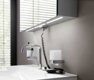 emco Lichtspiegelschrank flat II LED-Leuchte, Aufputz, mit Waschtischbeleuchtung, 2 Tür, 1200mm, 979 979706305