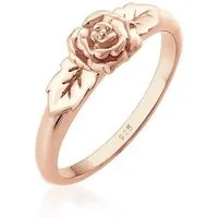Elli Fingerring Rosenblüte Blume Vintage Look Trend 925 Silber