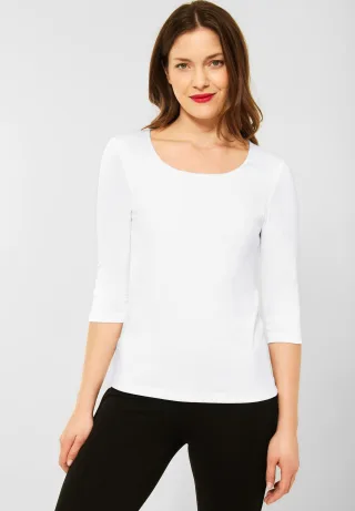 STREET ONE 3/4-Arm-Shirt mit Rundhalsausschnitt