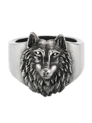 cai Ring 925/- Sterling Silber oxidiert Wolf Europa